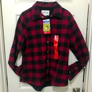 Orvis New Women’s Flannel Shirt Jacket Size Medium